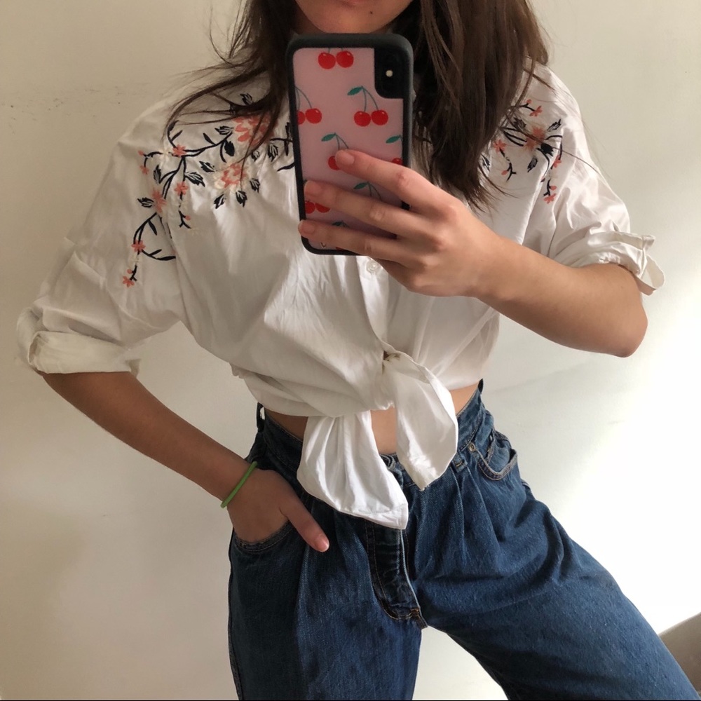 FINAL PRICE DROP Embroidered Button Up - Picture 3 of 5